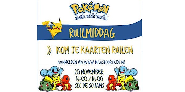 Pokémon Ruilmiddag (van 14:00 tot 15:00 uur)