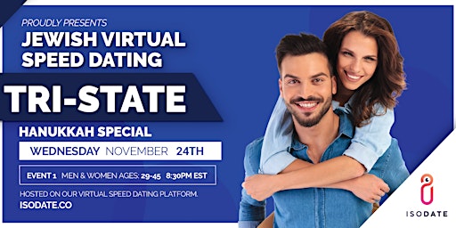 Isodate's Tri State Jewish Virtual Speed Dating - Hanukkah Special primary image