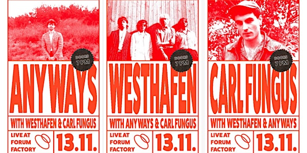 Band Night Live: Westhafen, Any Ways and Carl Fungus