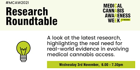Medical Cannabis Awareness Week 2021: Day 3 - Research Roundtable primary image