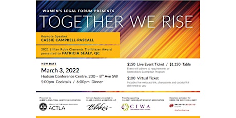 Women's Legal Forum Presents: Together We Rise tickets