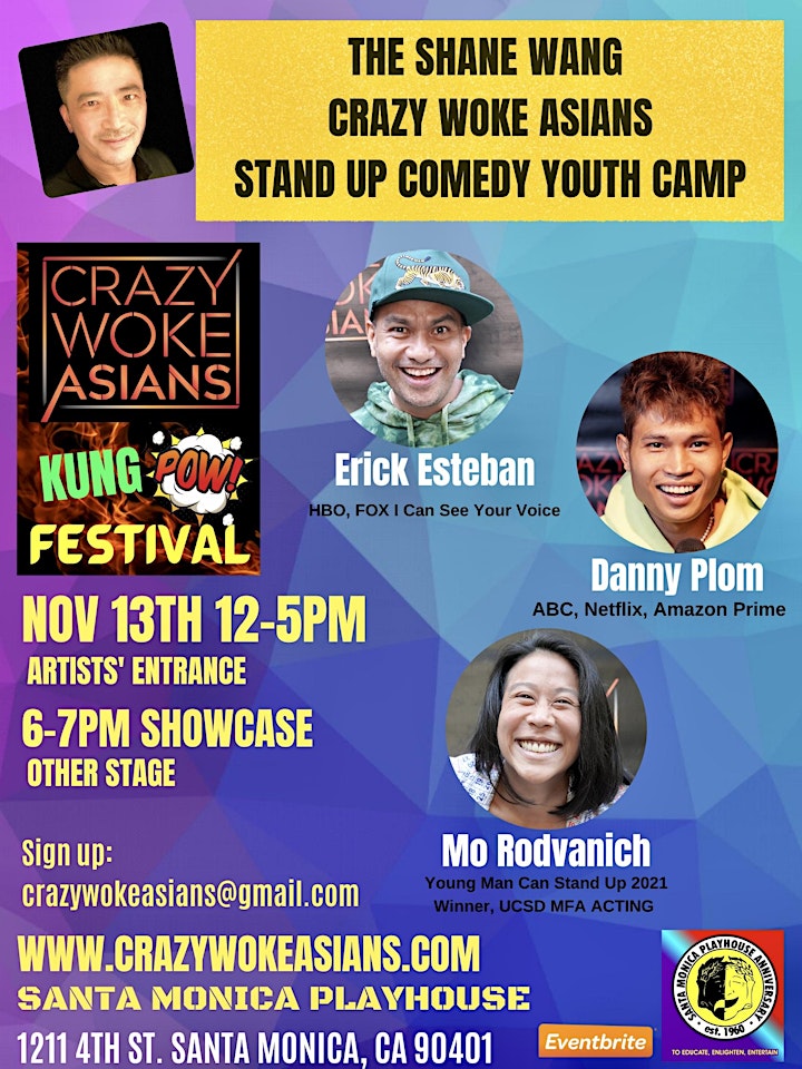 The Shane Wang Crazy Woke Asians Youth Stand Up Comedy Camp Santa Monica! image