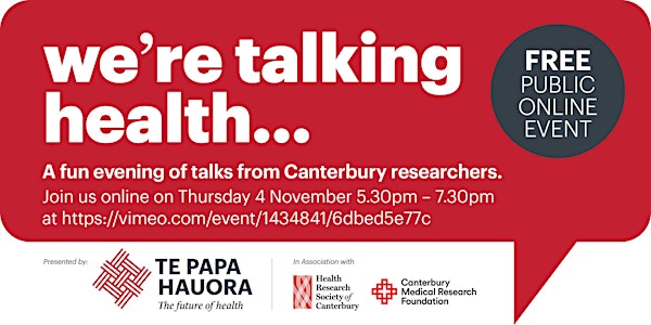 We're  talking health...Research Talks Event