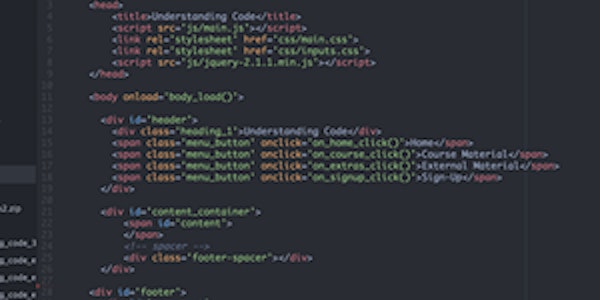 Understanding Code - Session 1 HTML