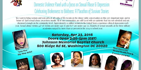 DVWMT #SisterCircle "Domestic Violence Panel focus Sexual Abuse/Depression" primary image
