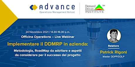 Implementare il  DDMRP in azienda: Metodologia  e RoadMap da adottarei primary image