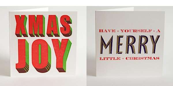 Christmas Card Letterpress Workshop with Type Tom