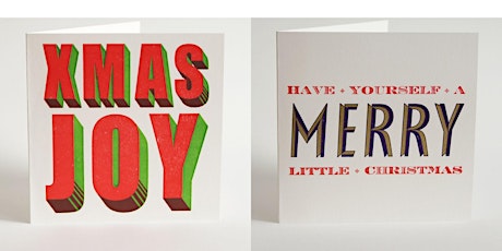 Christmas Card Letterpress Workshop with Type Tom primary image