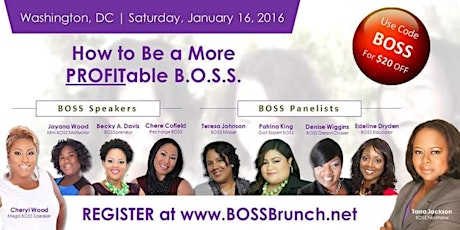 The Exclusive #WomensWealth B.O.S.S. Brunch Tour 2016 - WASHINGTON DC primary image
