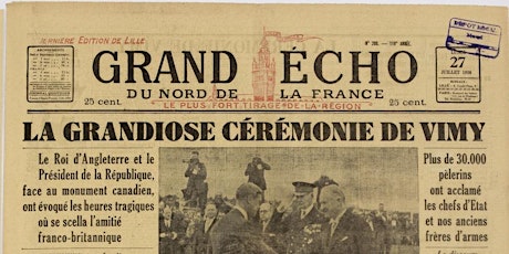 La France & l’édification du monument commémoratif canadien de Vimy 1922-36