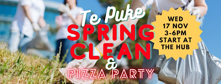 Te Puke Spring Clean and Pizza Party (100 limit) image