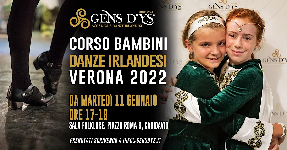 TUE, JAN 11, 2022 - Verona - Danze irlandesi bambini