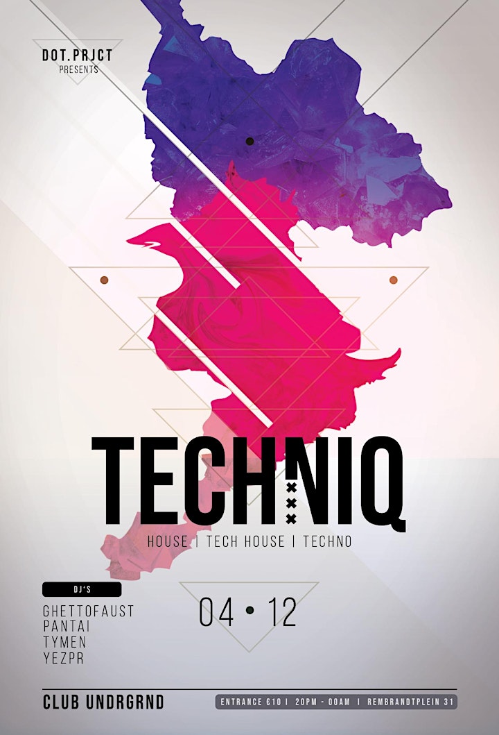 
		DOT.PRJCT Presents: TECHNIQ | House / Tech-House / Techno (1st Edition) image
