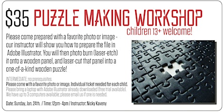 Puzzle Making Workshop! primary image