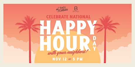 National Happy Hour Day at Tipsy Flamingo!