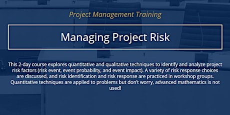 Managing Project Risk [ONLINE] tickets