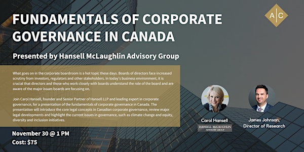 Fundamentals of Corporate Governance in Canada