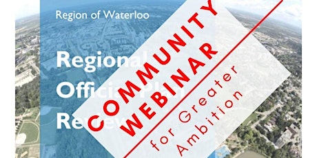 Community Webinar on Growth Plan for Waterloo Region