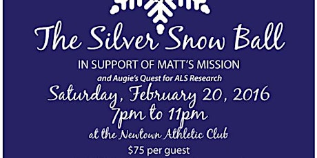 Silver Snow Ball | Matt's Mission for ALS primary image