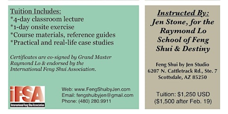 5-Day Feng Shui Training-Scottsdale Mar. 11-15, 2016 primary image