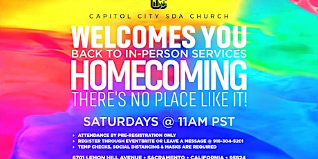 Capitol City In-person Sabbath Service