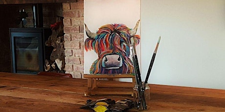 'Highland Cow' Painting workshop &  afternoon Tea tickets