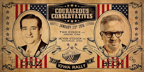 Waterloo Rally with Glenn Beck and special guest Senator Ted Cruz primary image
