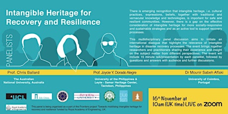 Intangible Heritage for Recovery and Resilience primary image
