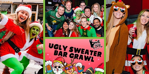 Imagem principal do evento Official Ugly Sweater Bar Crawl | New York, NY - Bar Crawl LIVE!