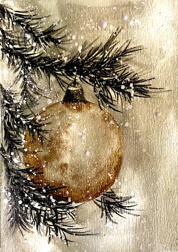 Painting Holiday Cards - A Brush Painting Workshop image