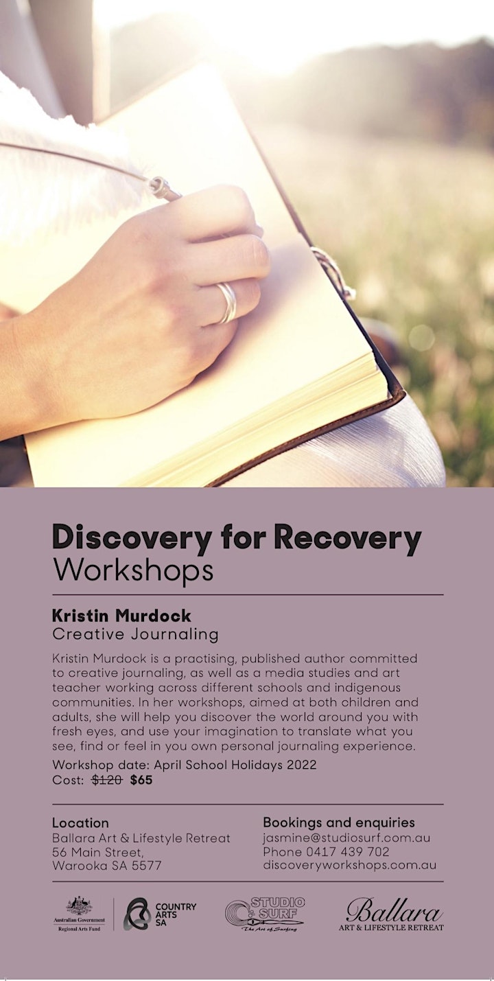Creative Journalling  - Discovery Workshop with Kristin Murdoch image