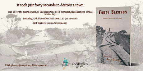 Book Launch: 'Forty Seconds: Memories of the 1968 Meckering Earthquake' primary image