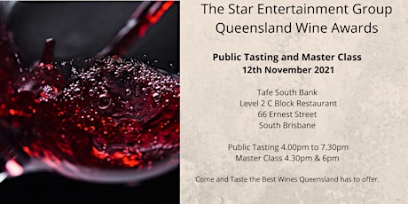 The Star Entertainment Group Qld Wine Awards - Public Tasting & MasterClass primary image