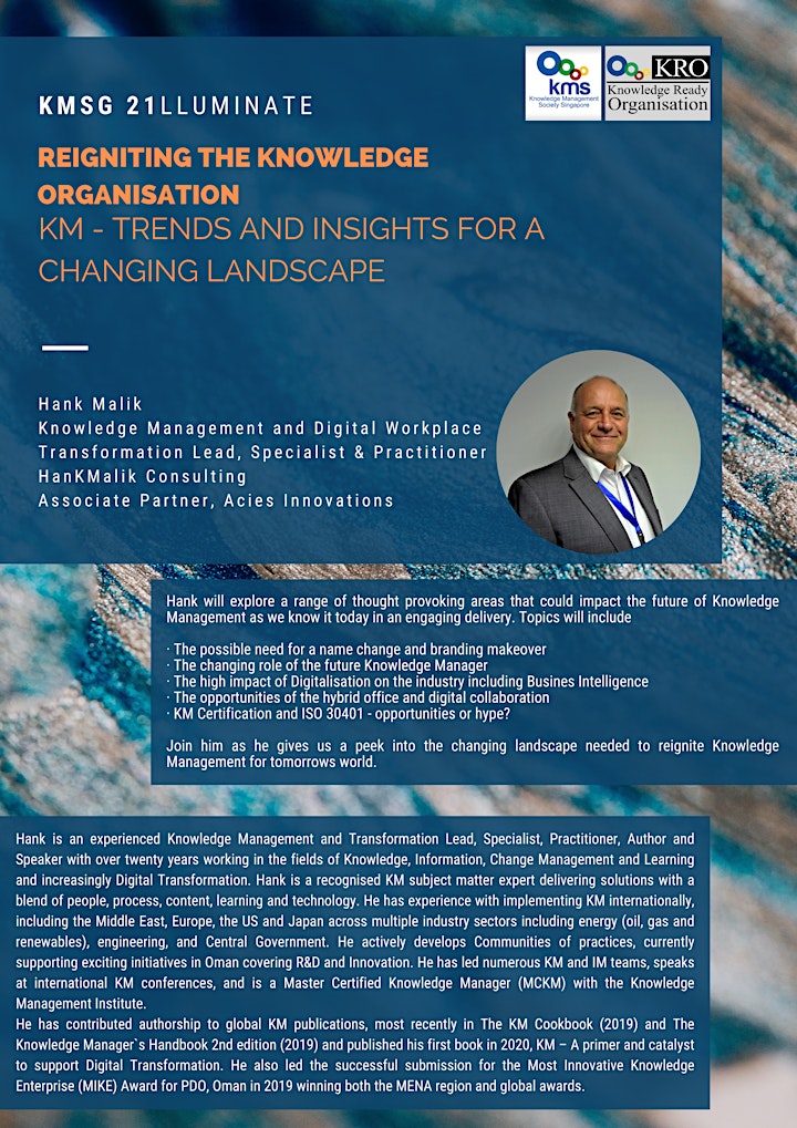 Knowledge Management Singapore Conference image