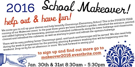 Cheremoya Elementary Makeover 2016 Sat./Sun. Jan. 30th & 31st (RAIN OR SHINE) primary image