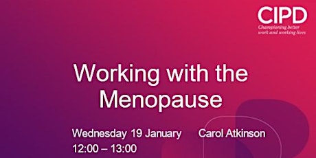 Working with the Menopause tickets