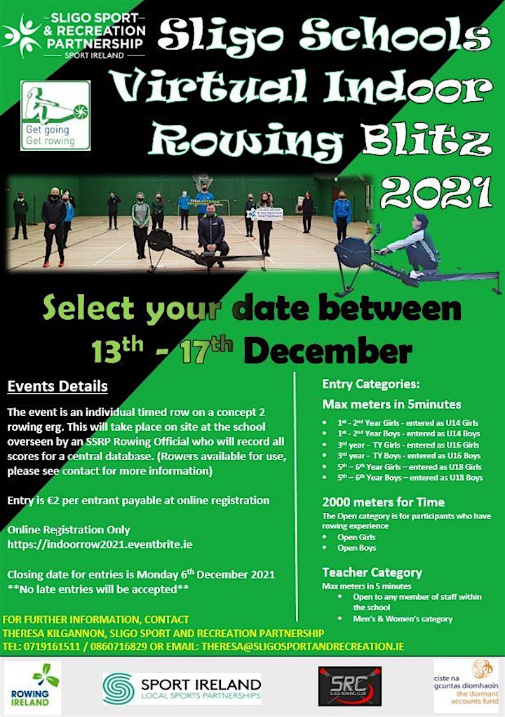Sligo Schools Indoor Rowing Virtual Blitz 2021 image