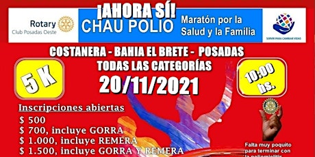 Imagen principal de 6° Edición Maratón  END POLIO NOW - Rotary Club Posadas Oeste