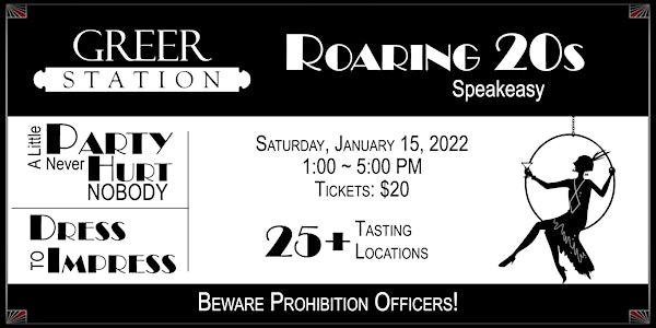 Roaring 20's Speakeasy ~ A Tasting & Shopping Event