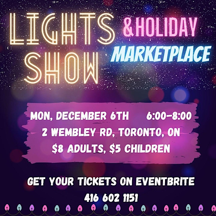 LIGHTS SHOW & HOLIDAY MARKETPLACE - Monday, December 6th at 6:00 - 8:00 PM image