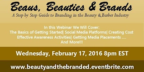 Beaus, Beauties & Brands: How to Brand Yourself in the Industry primary image