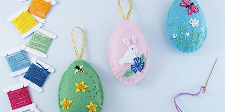 Easter embroidered decorations tickets