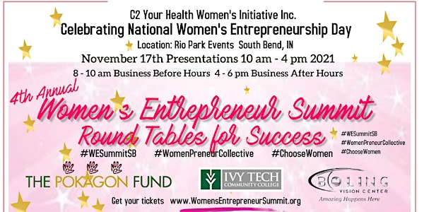 REGISTRATION Women's Entrepreneur Summit - Indiana 2021 #WESummitSB