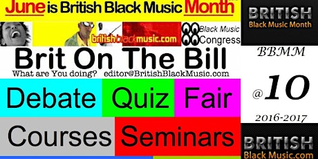 BBMM@10 (British Black Music Month @ 10) 2016-17 Events primary image