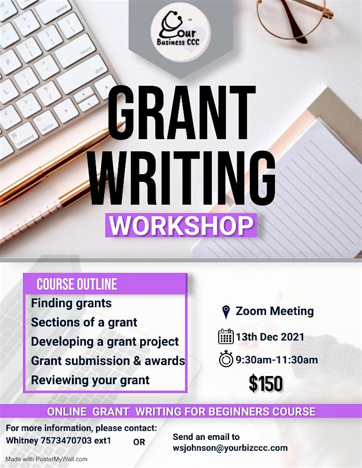 
		Grant Writing for beginners  Workshop image
