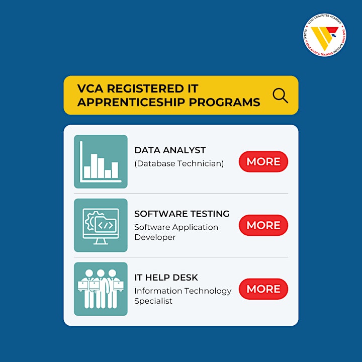 VCA Registered IT Apprenticeship Programs - Info Session for Students image