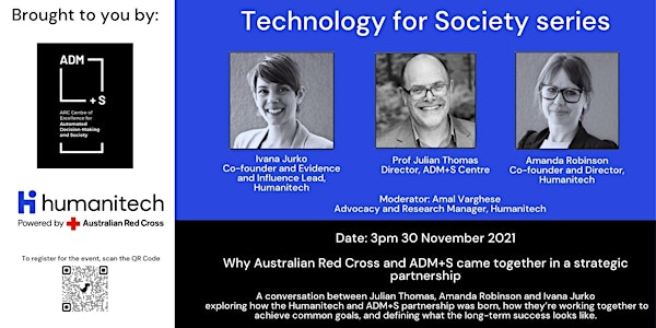 Technology for Society series: Australian Red Cross and ADM+S partnership