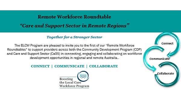 Care & Support Sector Workforce Supports - CaSS Remote Workforce Roundtable