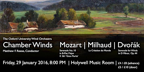OUWO Chamber Winds Hilary Term Concert 2016 primary image