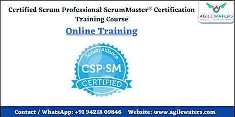 Certified Scrum Professional ScrumMaster® Certification Online Training biglietti